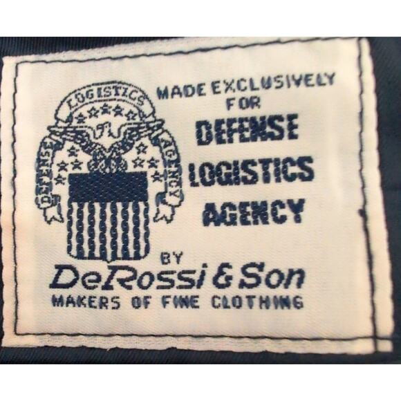 VTG Derossi 3 Button Men Jacket Coat Uniform Dress Blazer Officer USAF 40R Blue - Picture 7 of 7